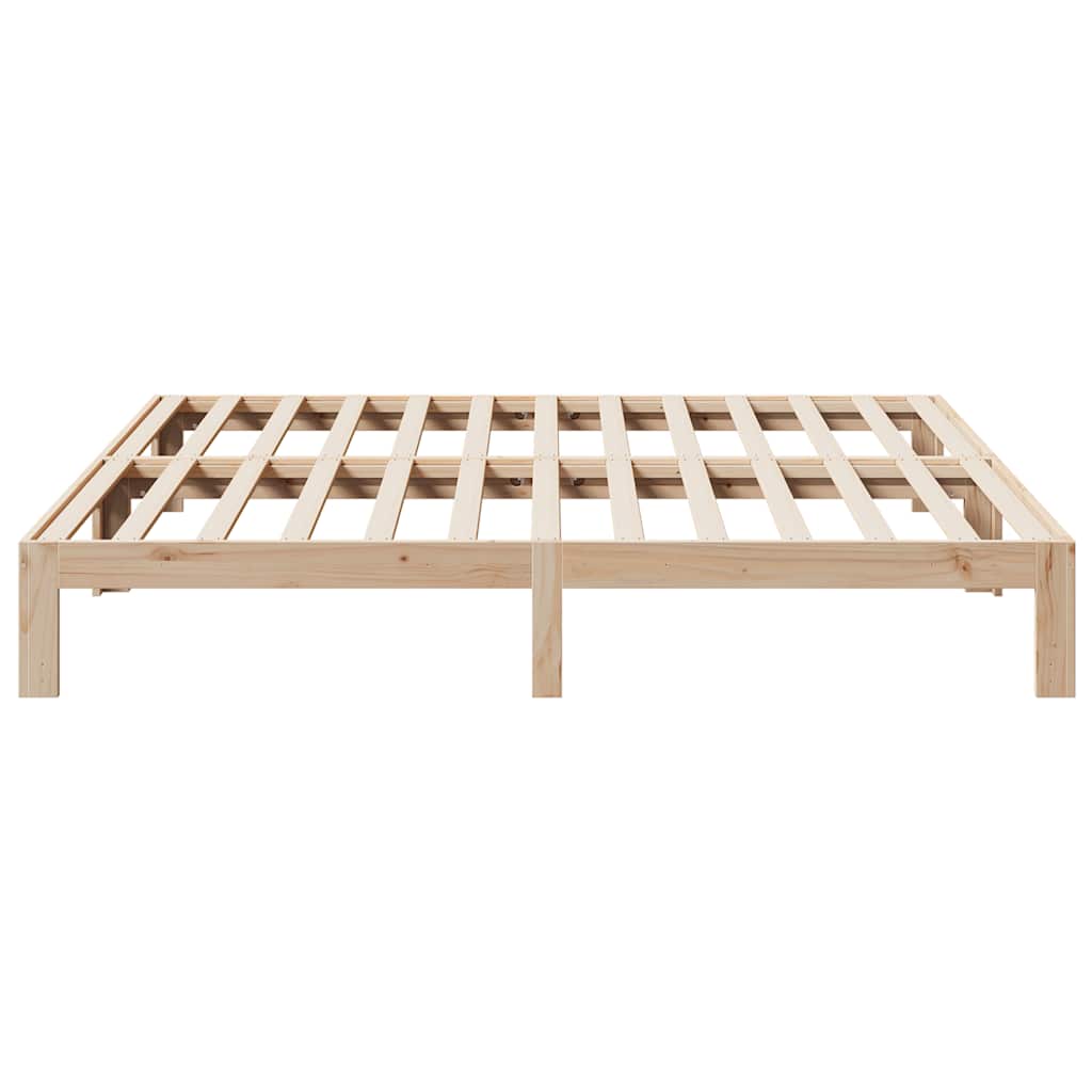 Cadre de lit sans matelas 160x200 cm bois massif de pin - XIOS