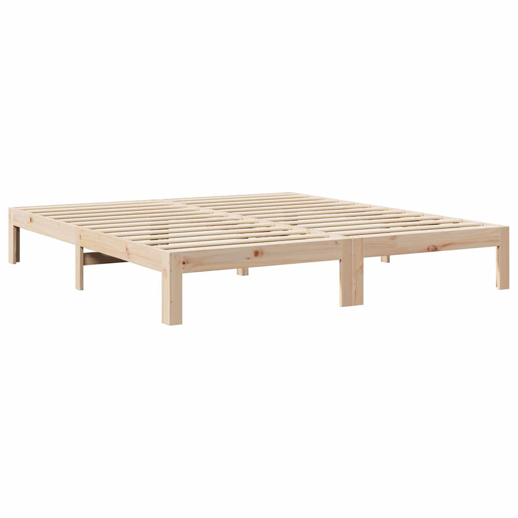 Cadre de lit sans matelas 160x200 cm bois massif de pin - XIOS