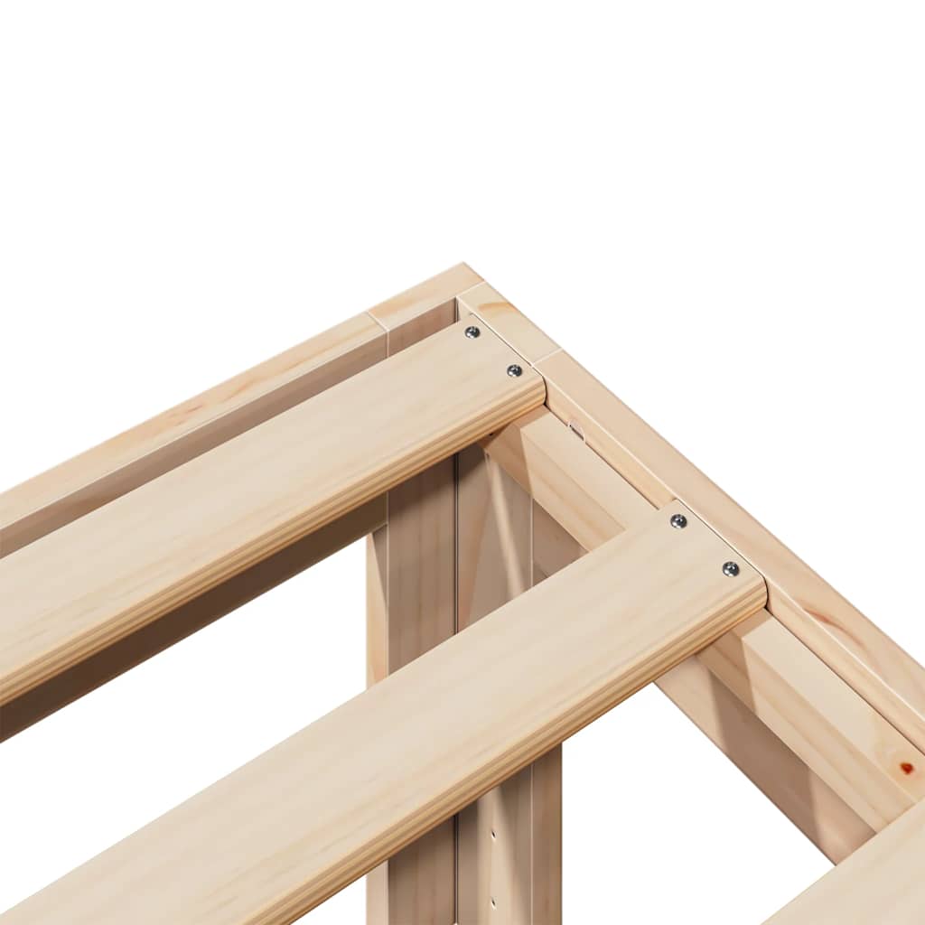 Cadre de lit sans matelas 160x200 cm bois massif de pin - XIOS