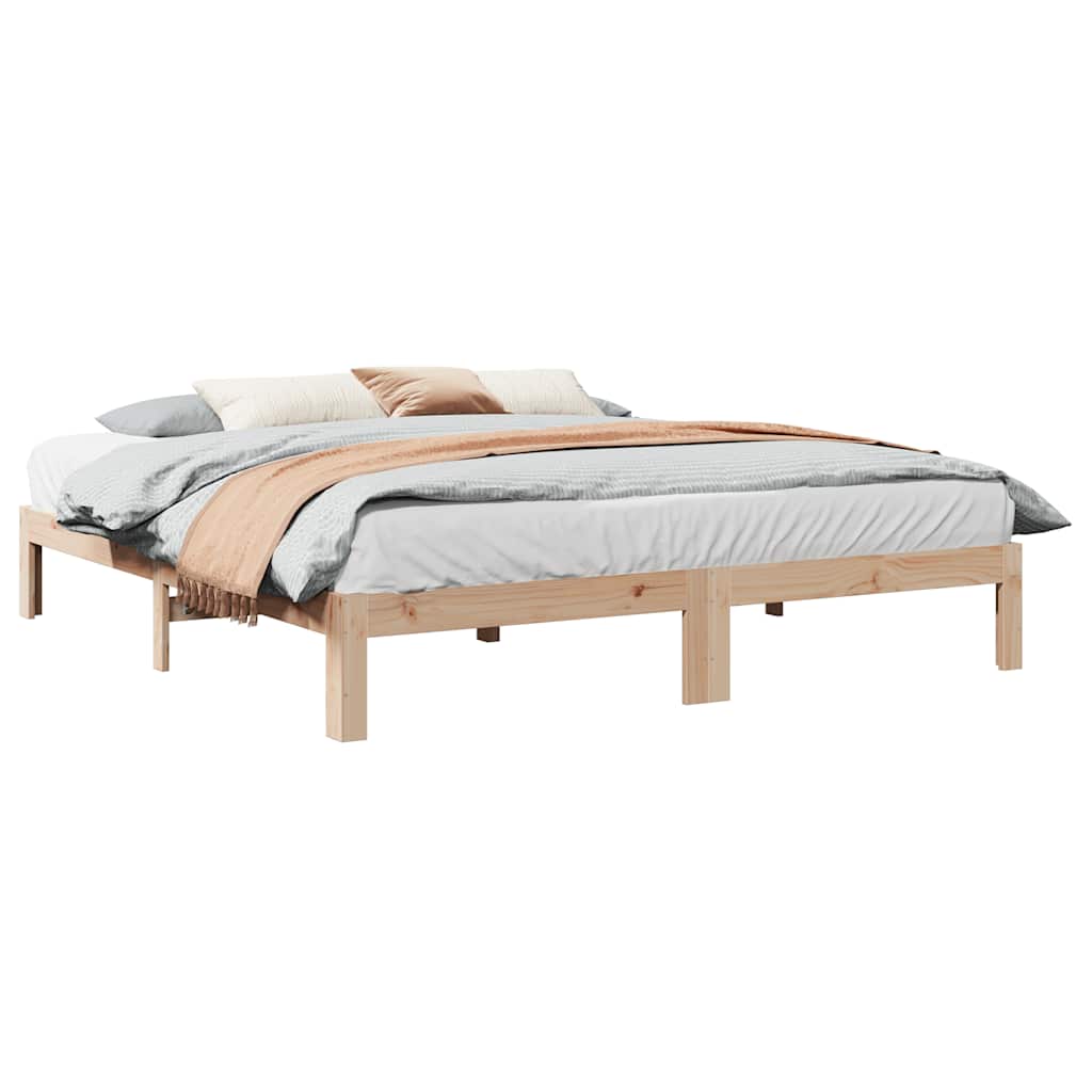 Cadre de lit sans matelas 160x200 cm bois massif de pin - XIOS