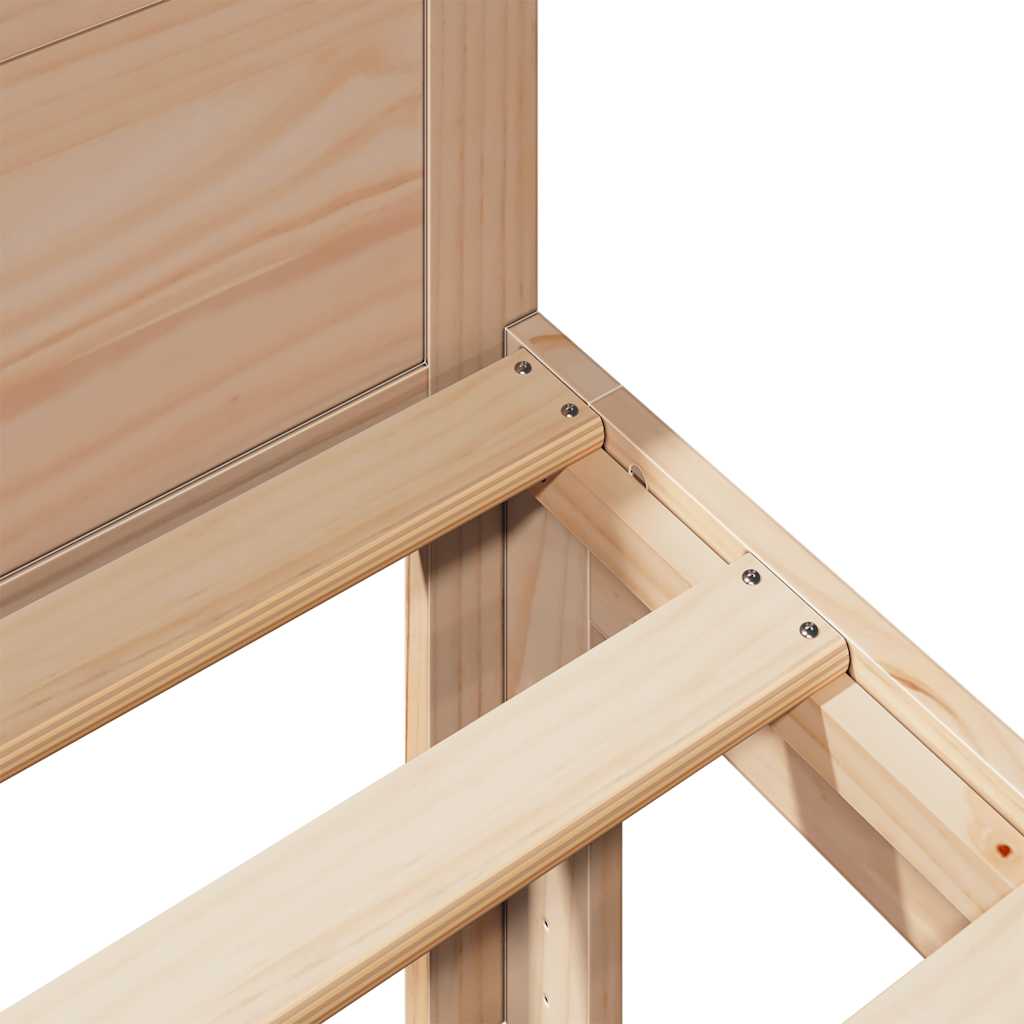 Cadre de lit sans matelas 90x200 cm bois de pin massif - XIOS