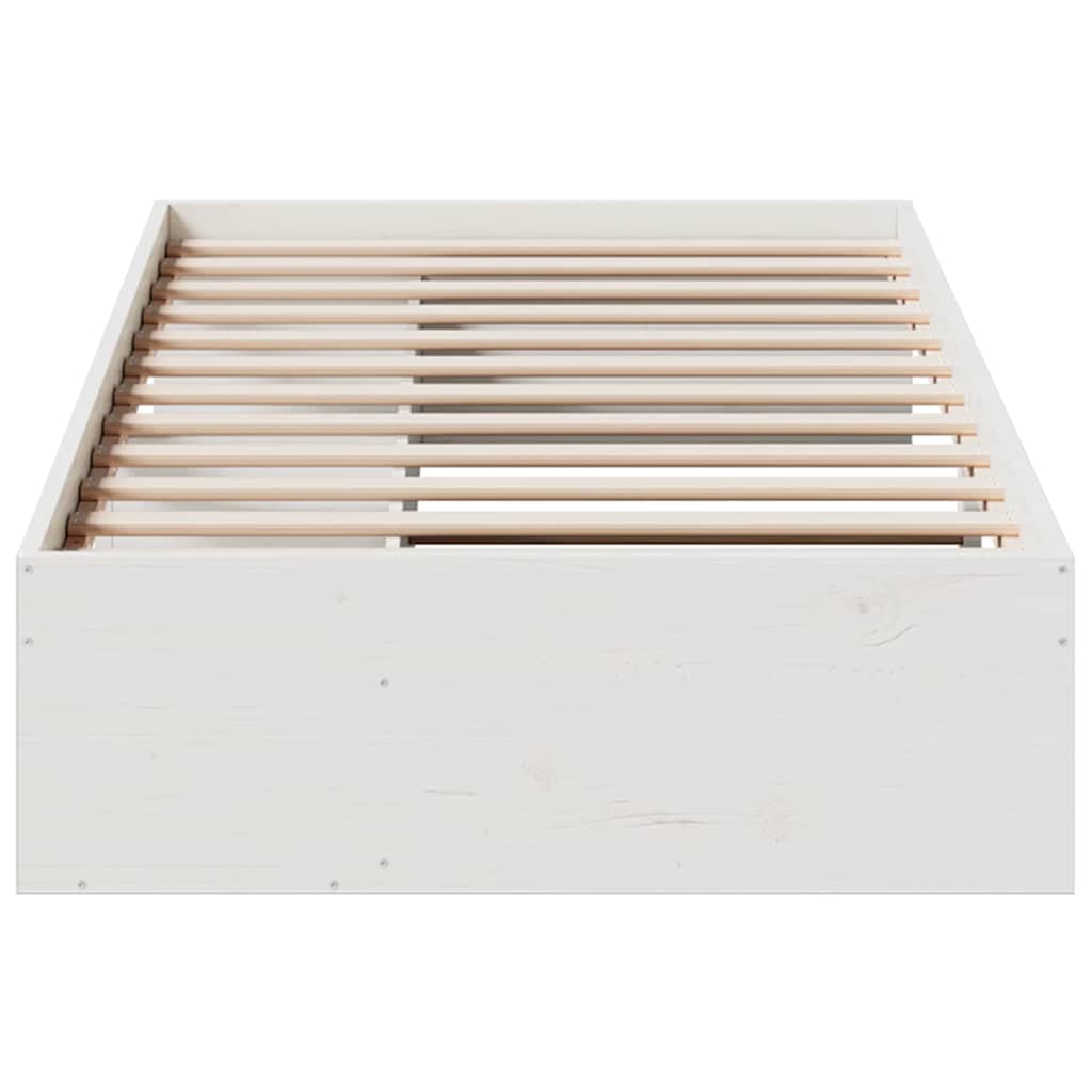 Lit de jour sans matelas blanc 100x200 cm bois de pin massif - XIOS