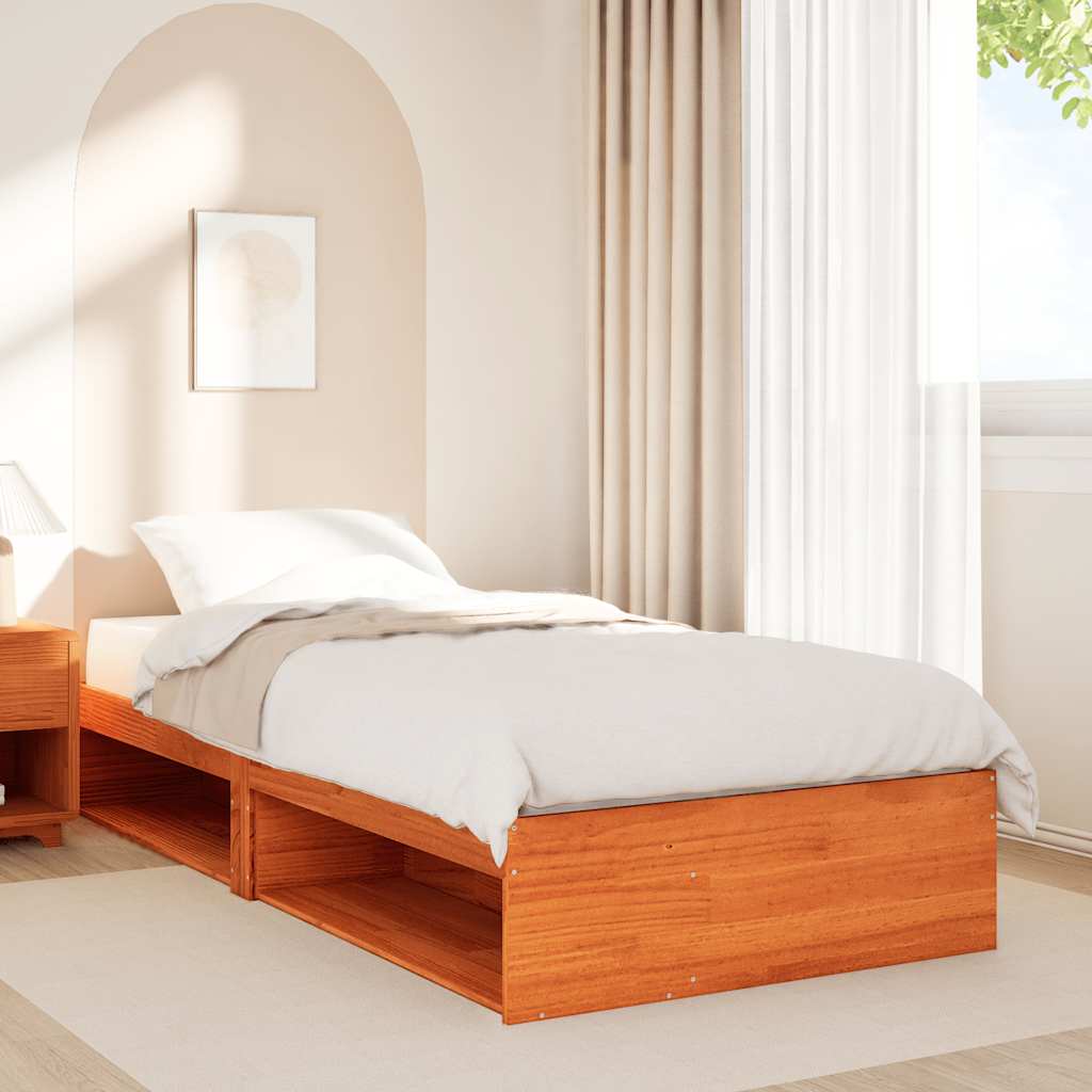 Lit de jour sans matelas cire marron 100x200 cm pin massif - XIOS