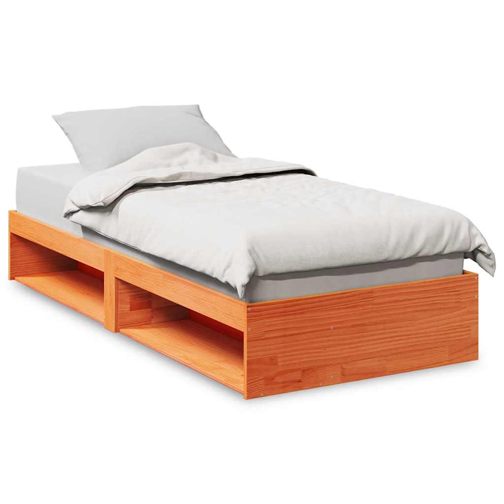 Lit de jour sans matelas cire marron 90x200 cm bois pin massif - XIOS