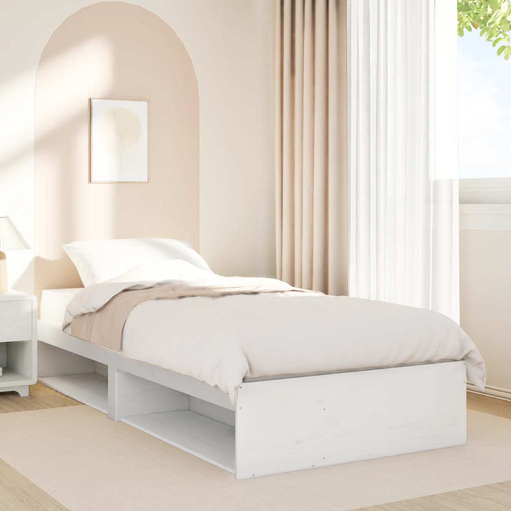 Lit de jour sans matelas blanc 80x200 cm bois de pin massif - XIOS