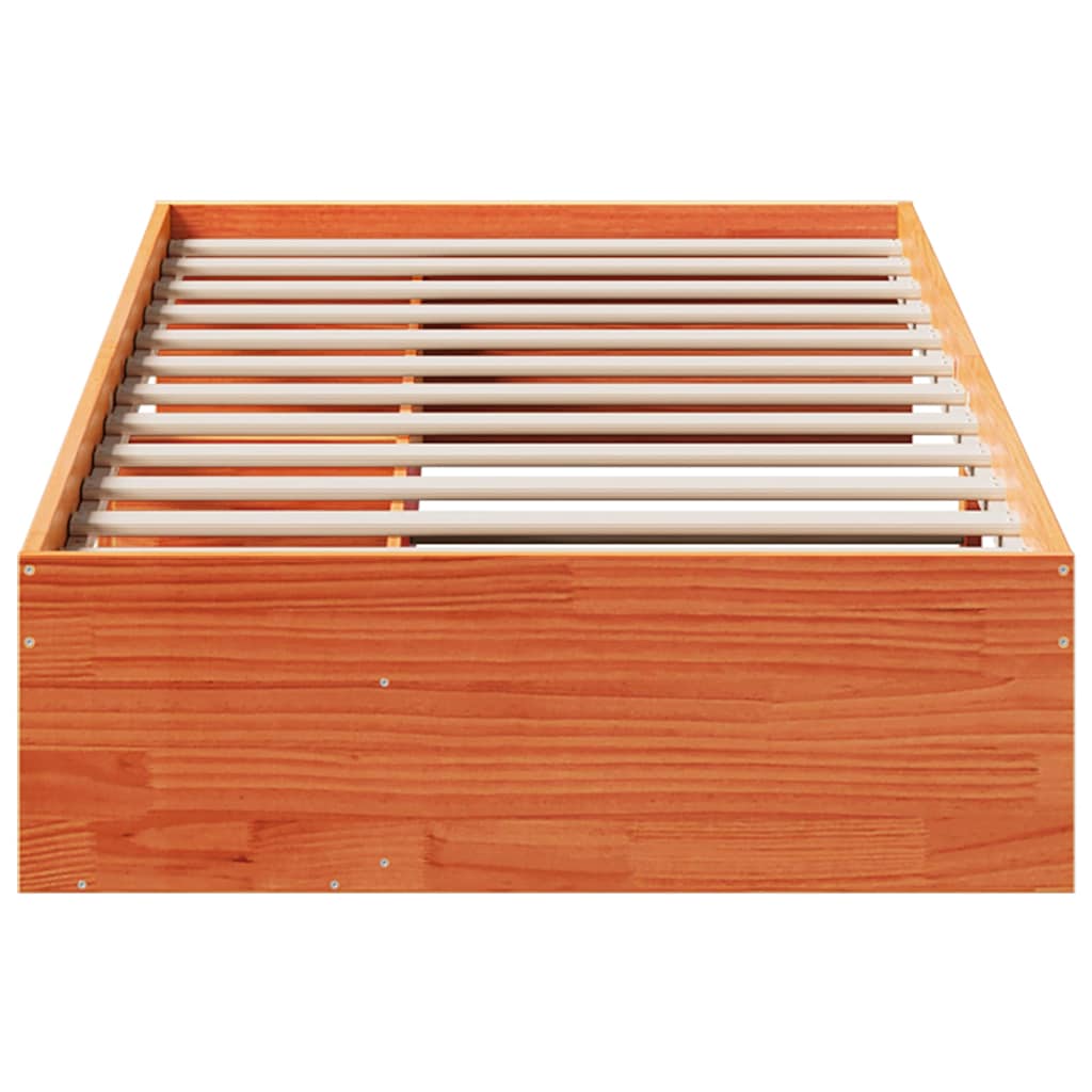 Lit de jour sans matelas cire marron 90x190 cm bois pin massif - XIOS