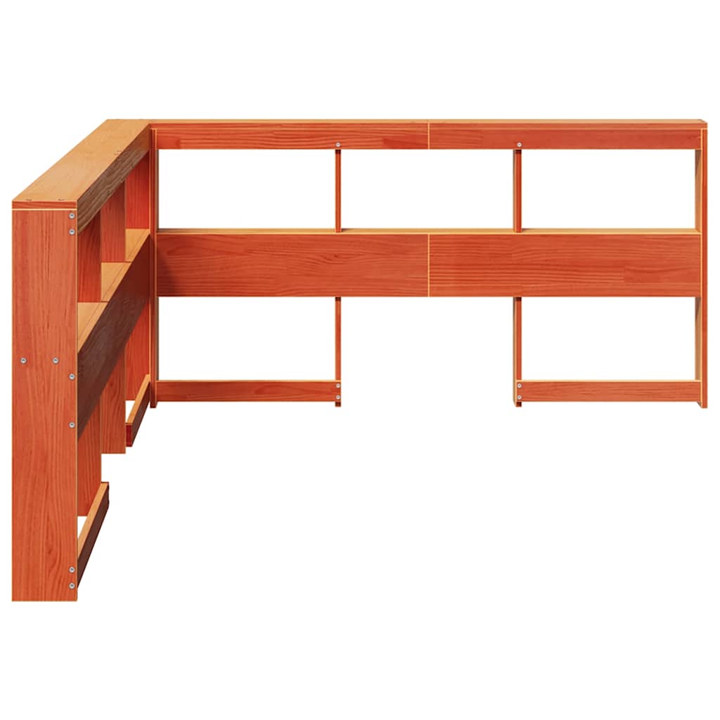 Tête de lit de bibliothèque forme de L 135 cm bois massif pin - XIOS