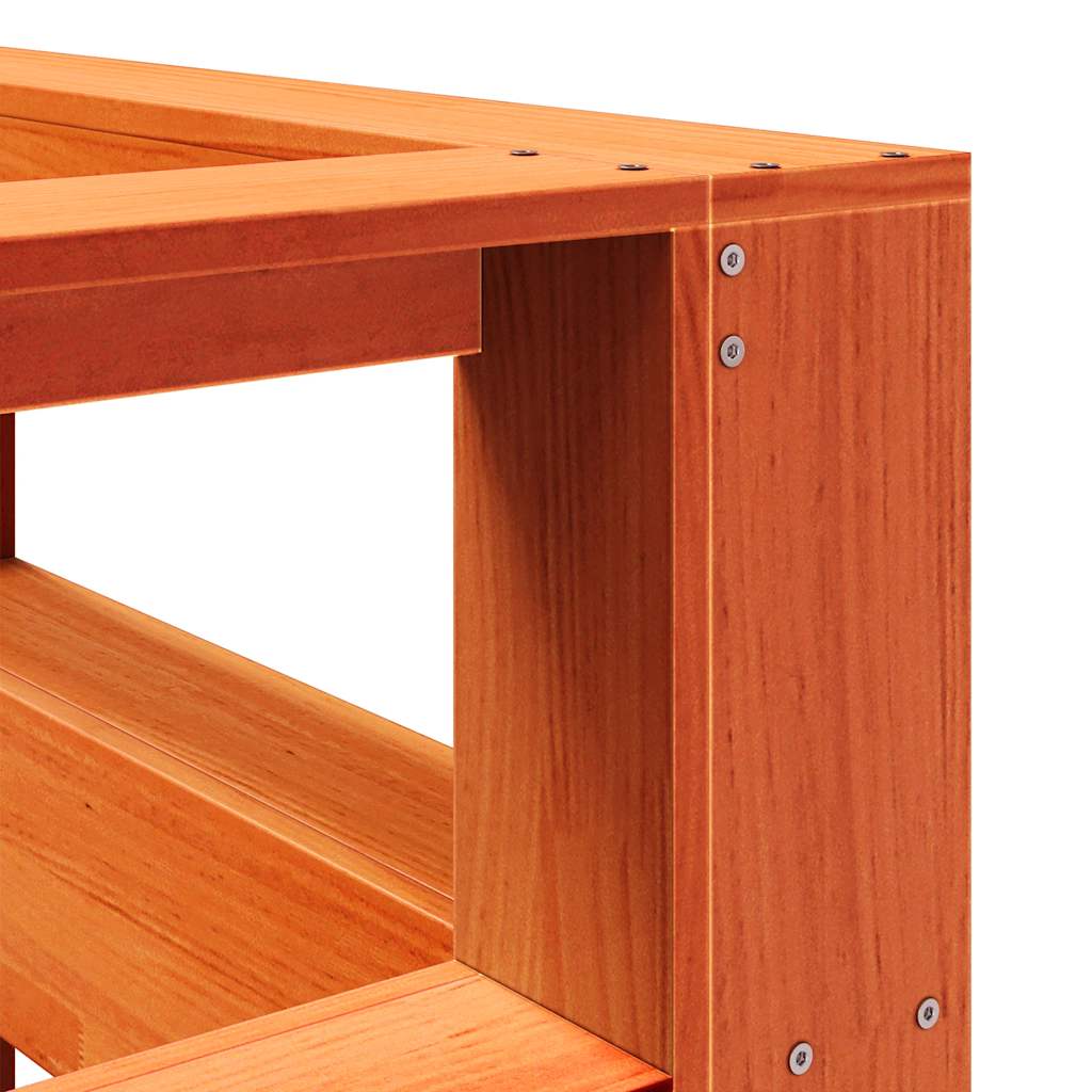 Tête de lit de bibliothèque forme de L 135 cm bois massif pin - XIOS