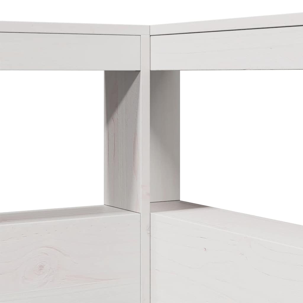 Tête de lit de bibliothèque en forme de L bois massif de pin - XIOS