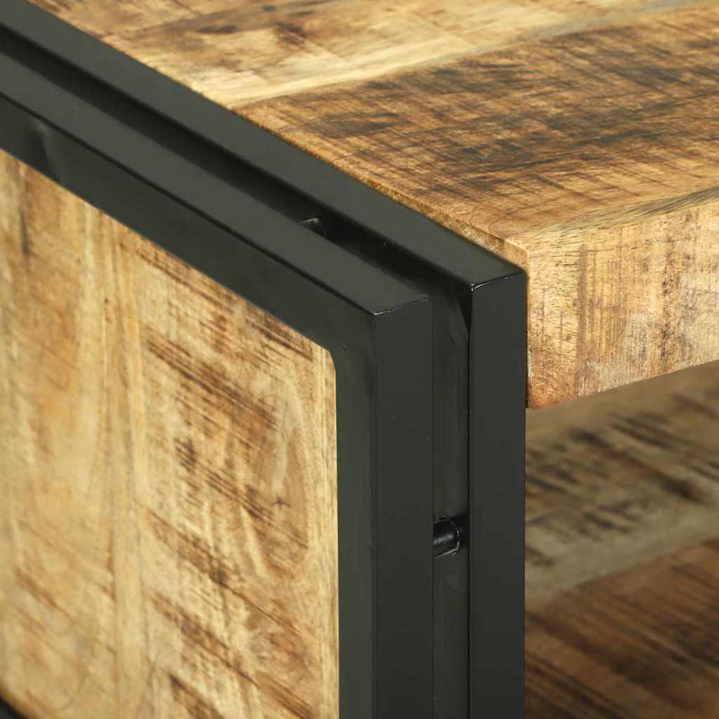 Table basse 120 x 50 x 38 cm Bois de manguier brut massif - XIOS