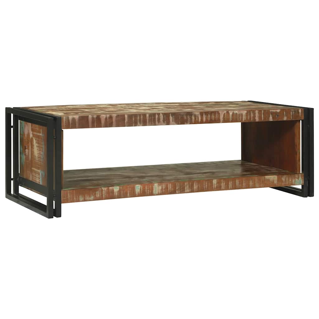 Table basse Marron 120 x 50 x 38 cm bois de récupération massif - XIOS