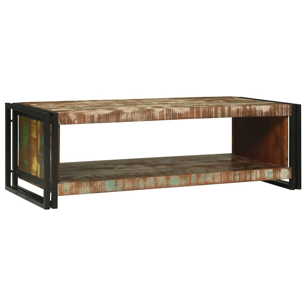 Table basse Marron 120 x 50 x 38 cm bois de récupération massif - XIOS
