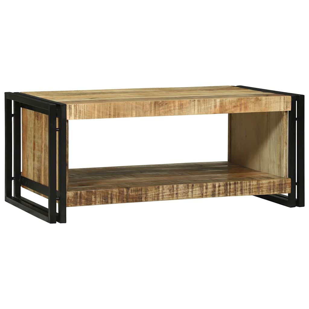 Table basse Marron 90 x 50 x 38 cm Bois de manguier brut massif - XIOS
