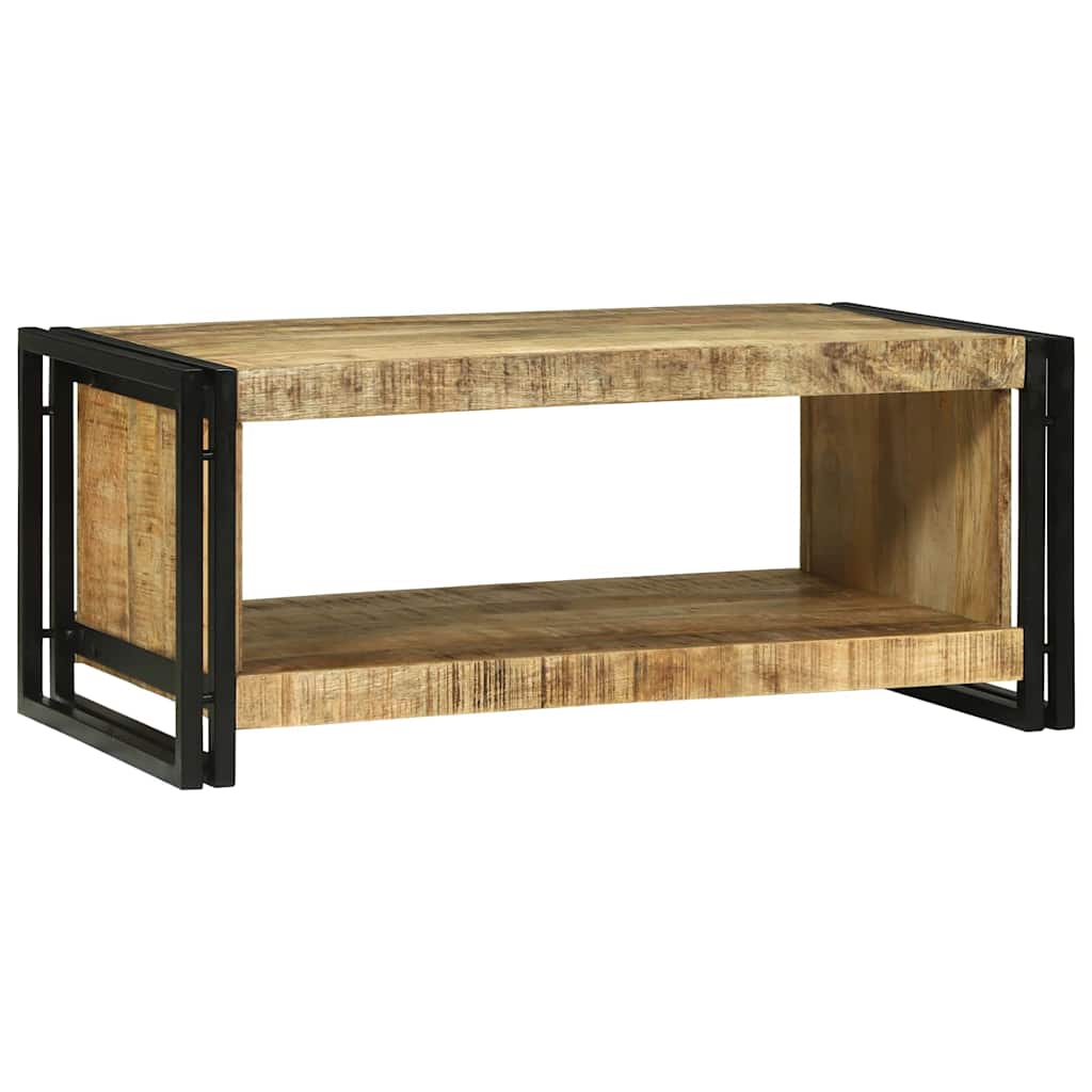 Table basse Marron 90 x 50 x 38 cm Bois de manguier brut massif - XIOS