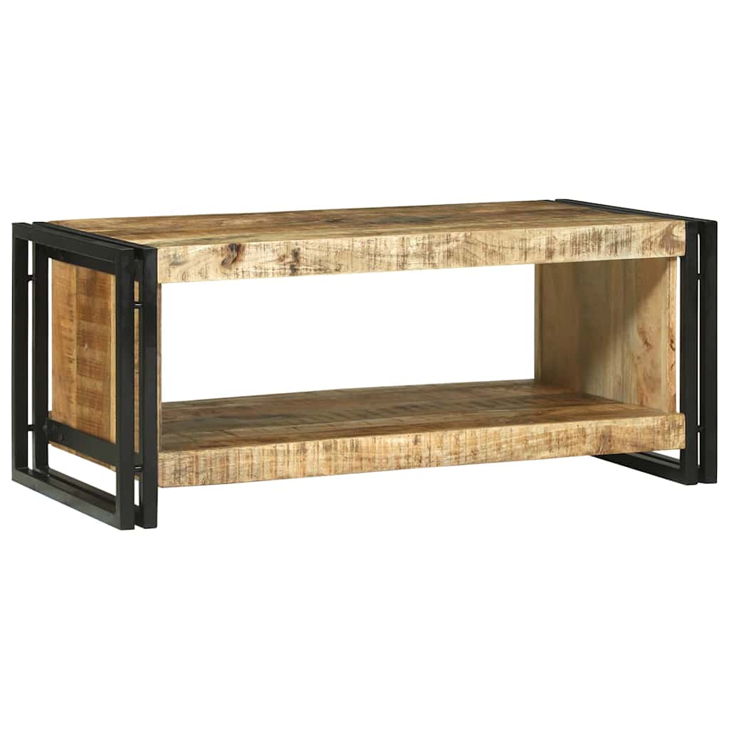 Table basse Marron 90 x 50 x 38 cm Bois de manguier brut massif - XIOS