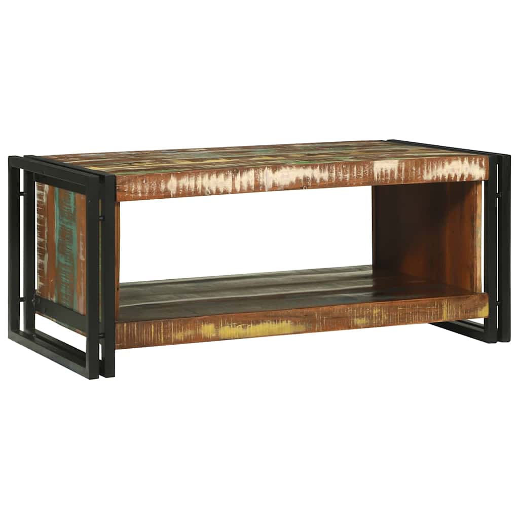 Table basse Marron 90 x 50 x 38 cm bois de récupération massif - XIOS