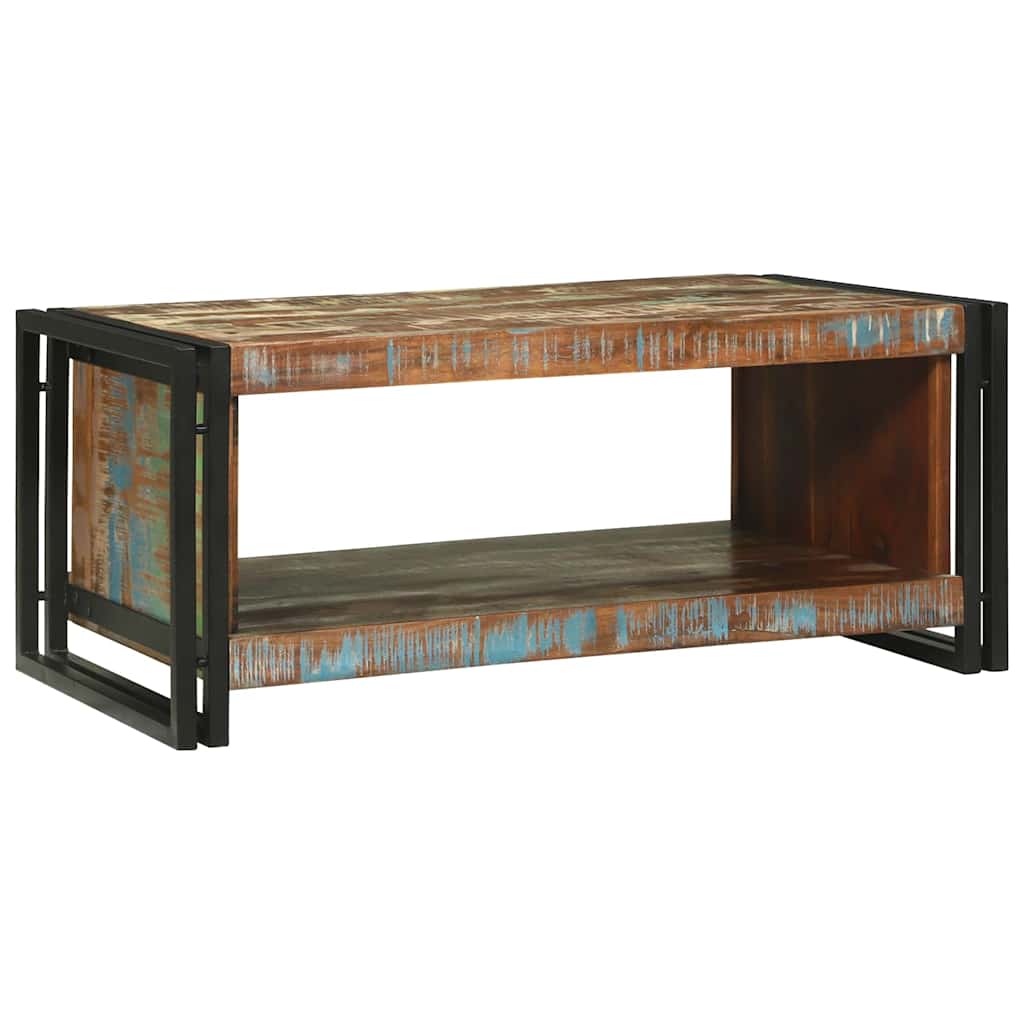 Table basse Marron 90 x 50 x 38 cm bois de récupération massif - XIOS