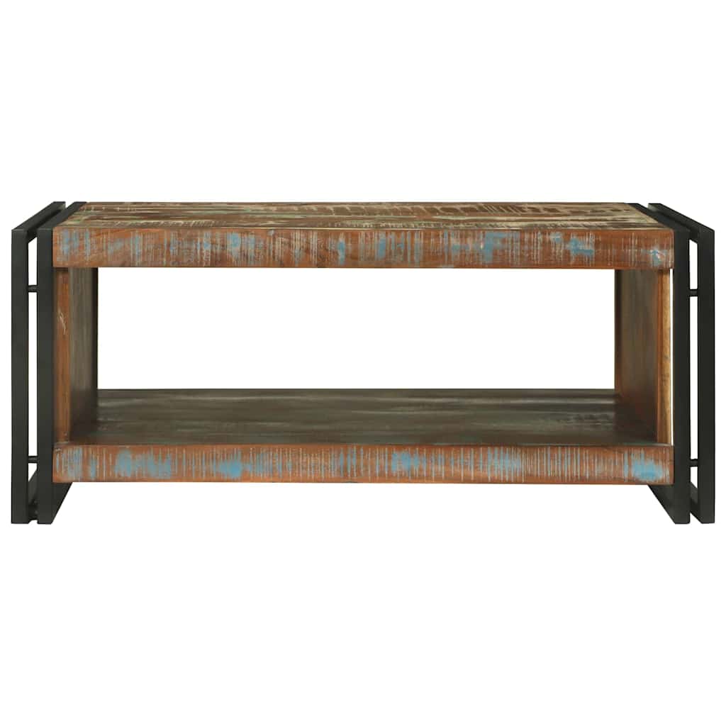 Table basse Marron 90 x 50 x 38 cm bois de récupération massif - XIOS