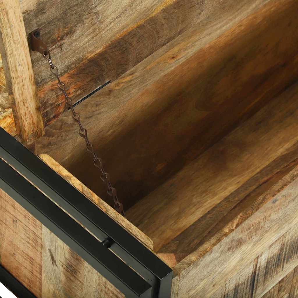 Table basse Marron 90 x 50 x 38 cm Bois de manguier brut massif - XIOS