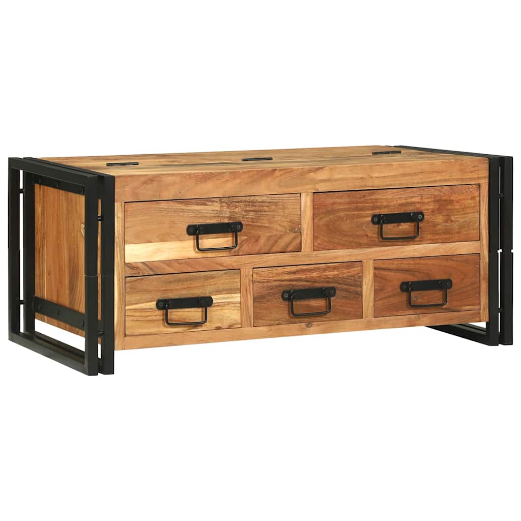 Table basse Marron 90 x 50 x 38 cm Bois d'Acacia Massif - XIOS