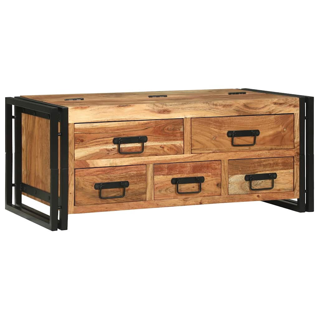 Table basse Marron 90 x 50 x 38 cm Bois d'Acacia Massif - XIOS