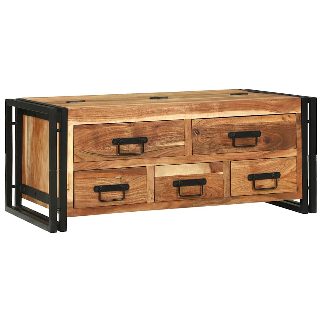 Table basse Marron 90 x 50 x 38 cm Bois d'Acacia Massif - XIOS