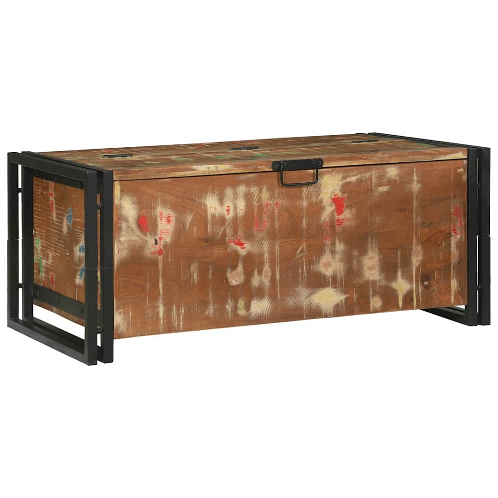 Table basse Marron 90 x 50 x 38 cm bois de récupération massif - XIOS