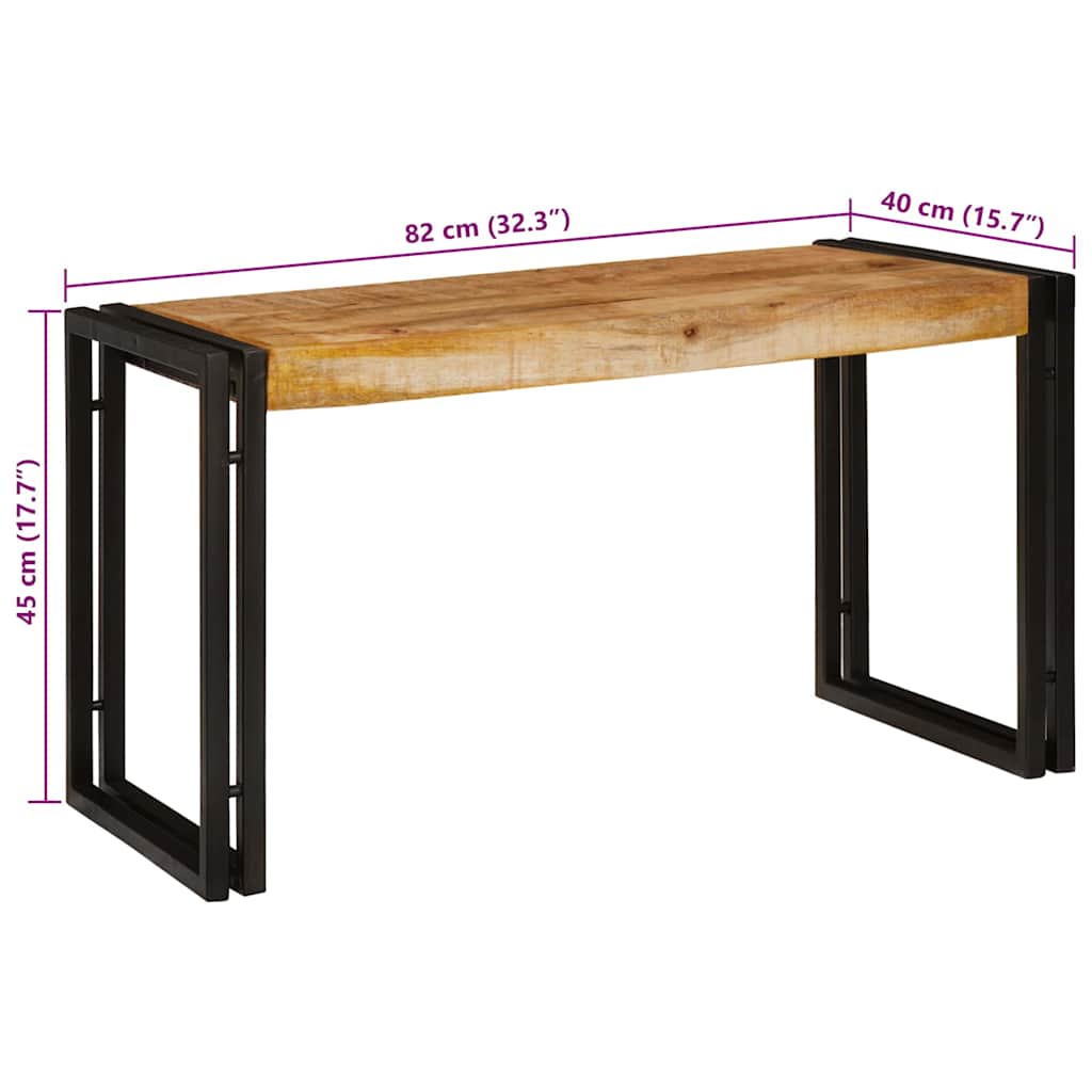 Table Gigogne 3 pcs Bois de mangue solide rugueux et un métal - XIOS