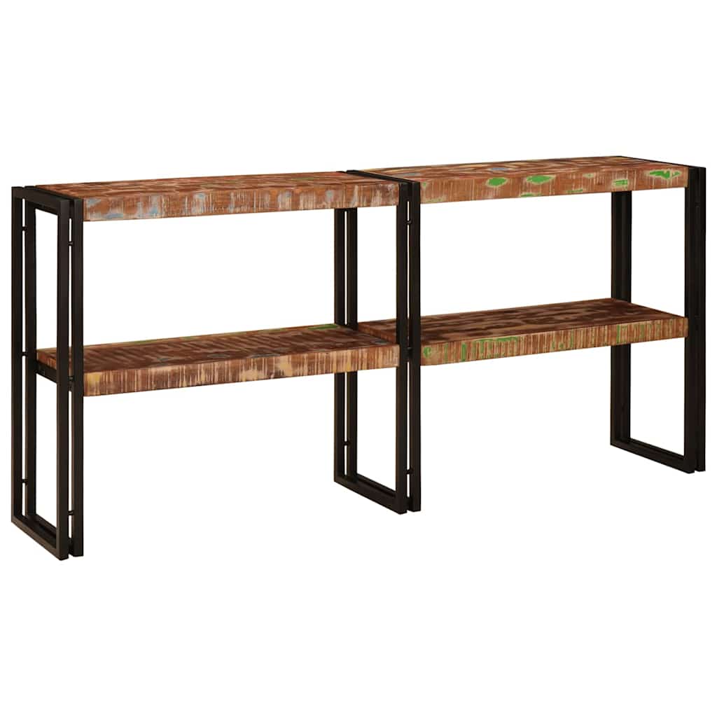 Table console Multicolore bois de récupération massif - XIOS