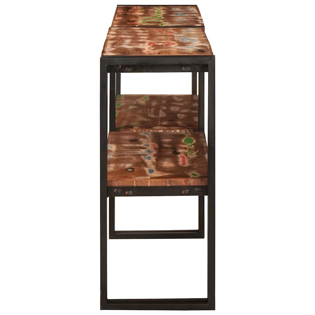 Table console Multicolore bois de récupération massif - XIOS