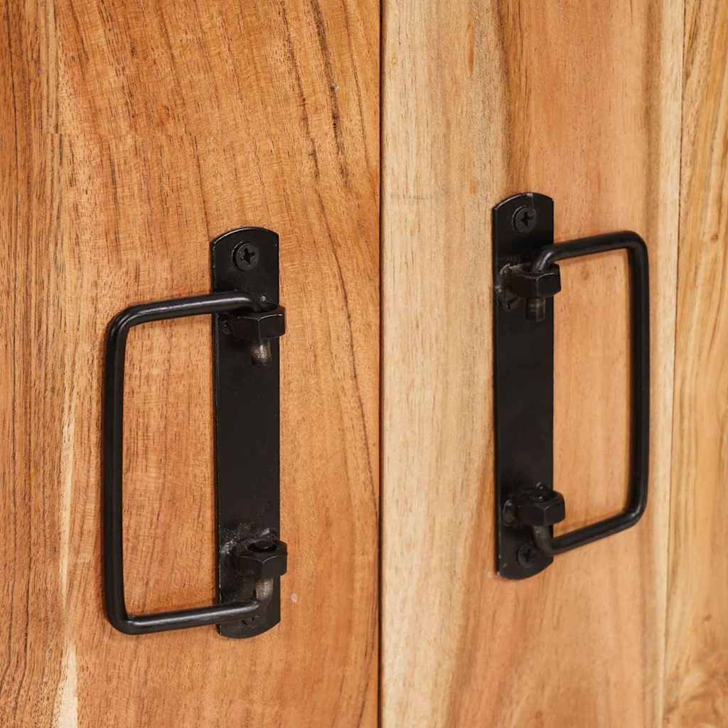 Buffet avec portes Marron Bois d'acacia massif et métal - XIOS