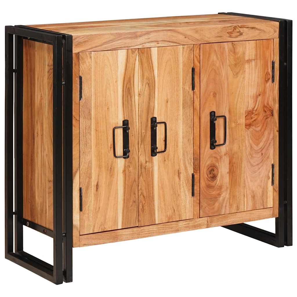 Buffet avec portes Marron Bois d'acacia massif et métal - XIOS