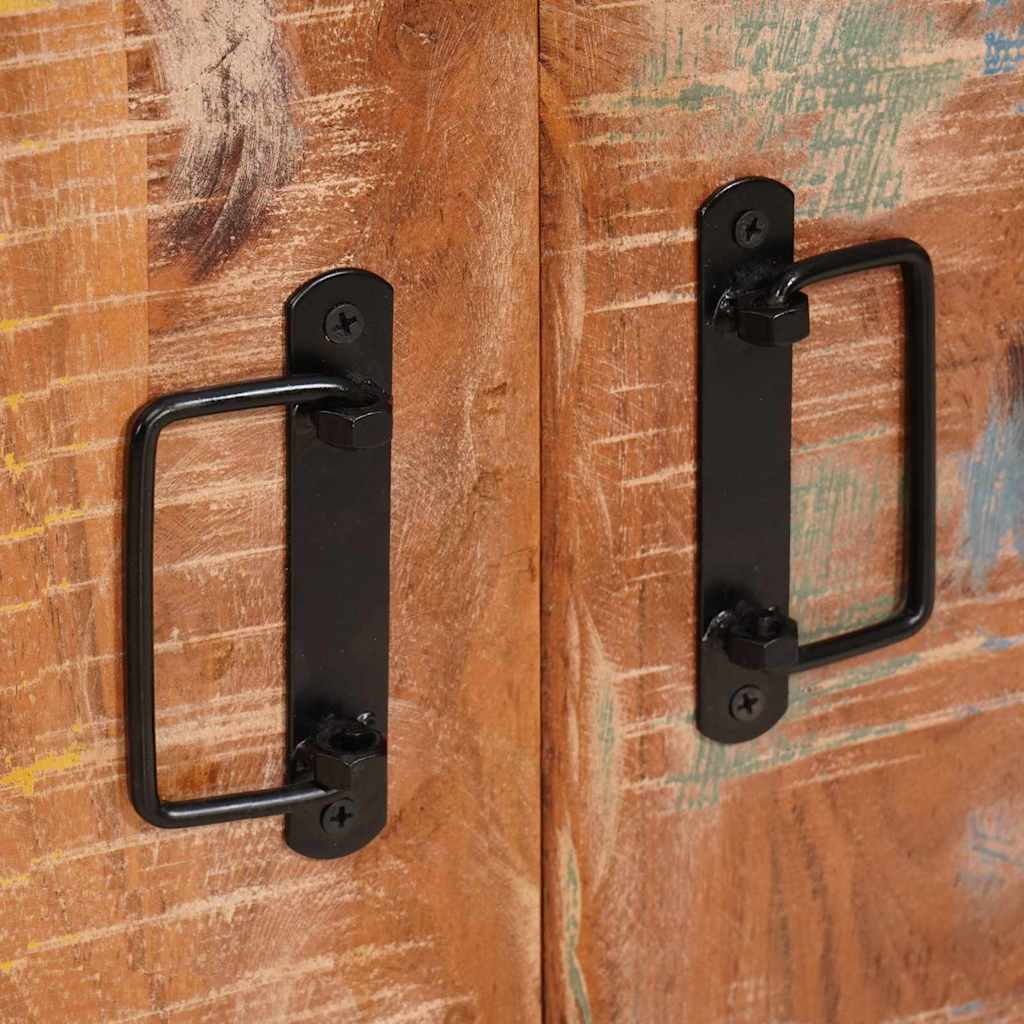 Buffet avec portes Marron Bois Recyclé Massif et Métal