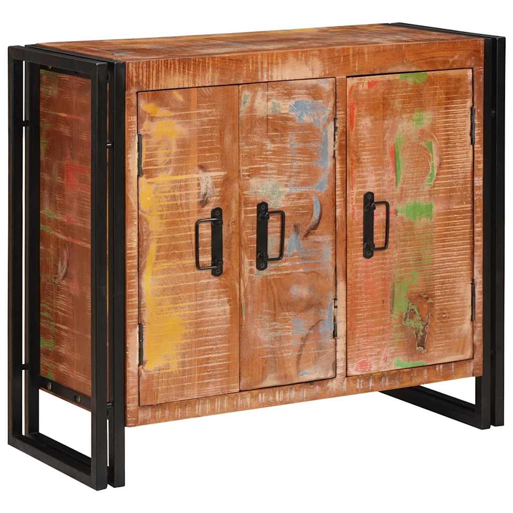 Buffet avec portes Marron Bois Recyclé Massif et Métal