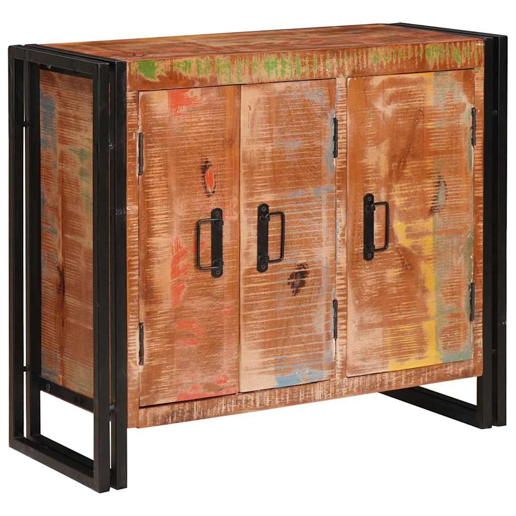 Buffet avec portes Marron Bois Recyclé Massif et Métal