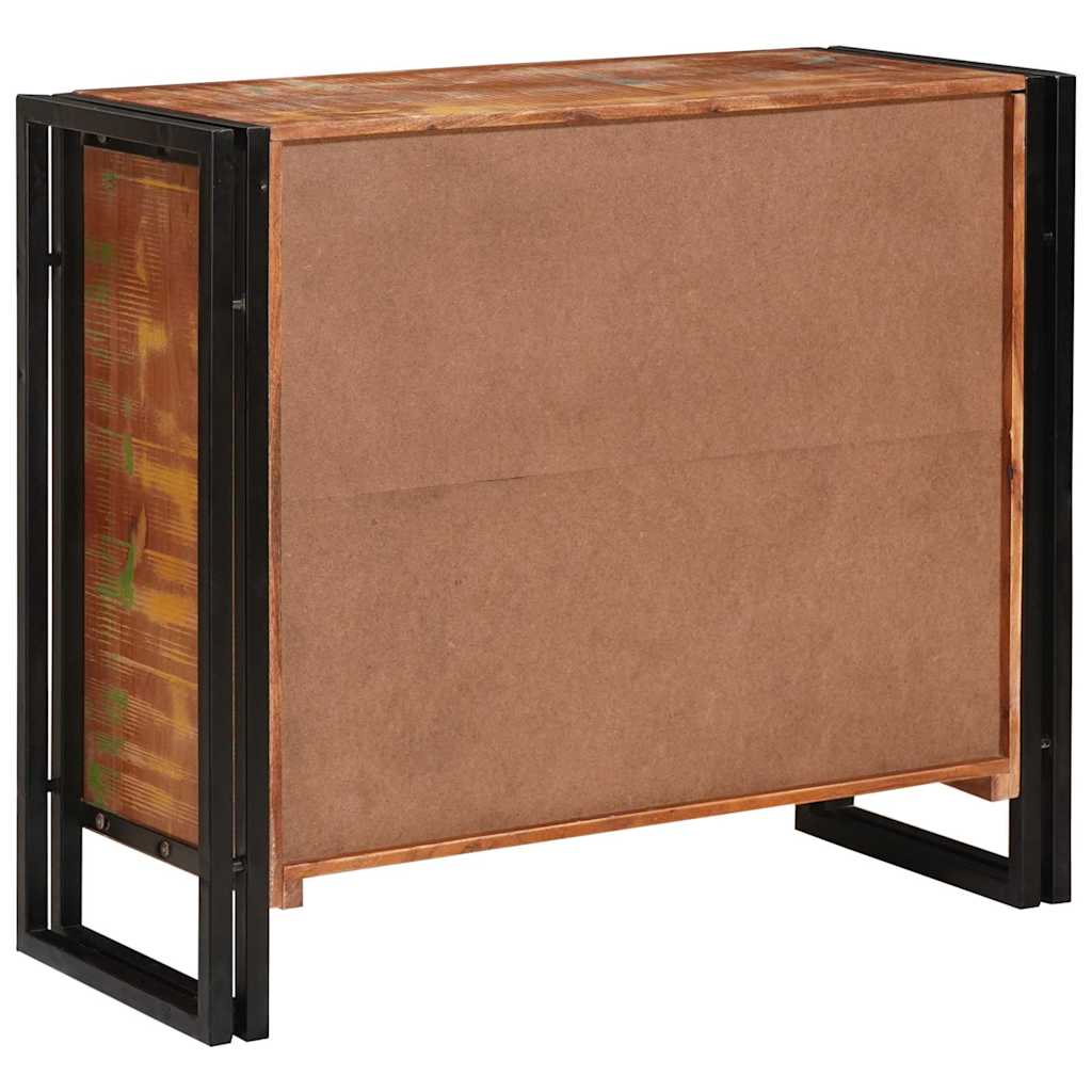 Buffet avec portes Marron Bois Recyclé Massif et Métal