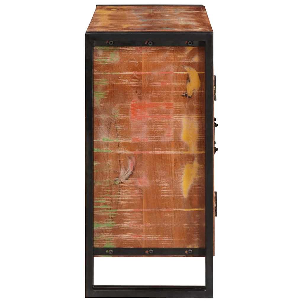 Buffet avec portes Marron Bois Recyclé Massif et Métal