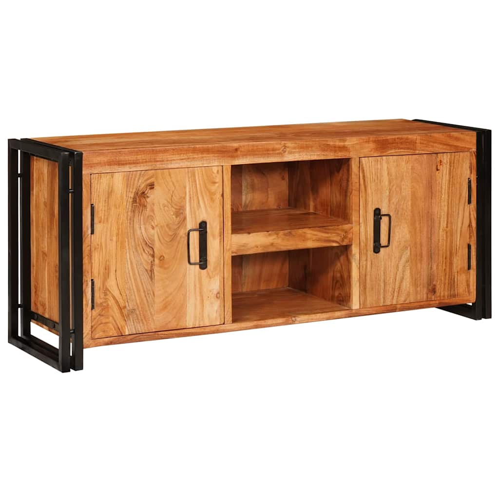 Meuble TV Marron 120 x 33 x 50 cm Bois d'acacia massif - XIOS
