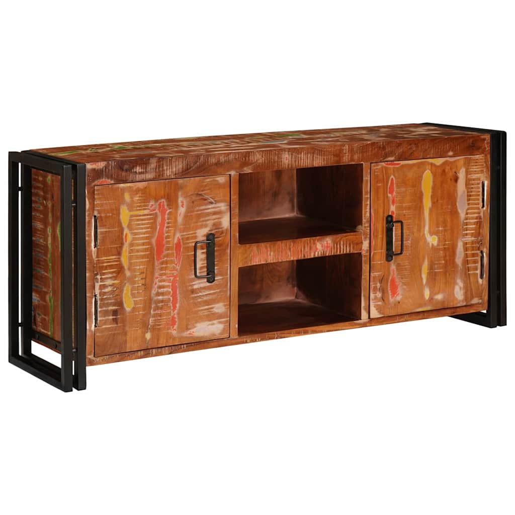 Meuble TV Multicolore 120 x 33 x 50 cm Bois massif recyclé - XIOS