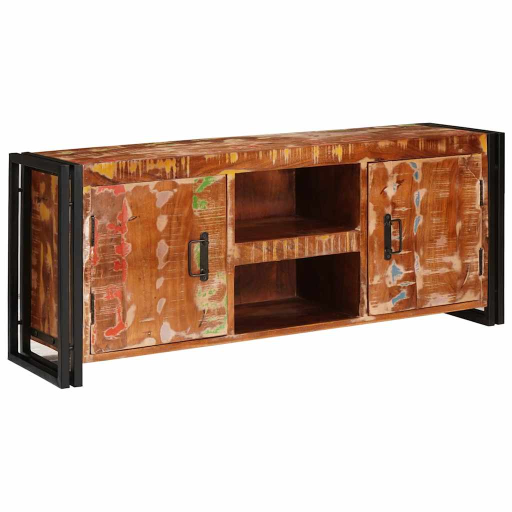 Meuble TV Multicolore 120 x 33 x 50 cm Bois massif recyclé - XIOS