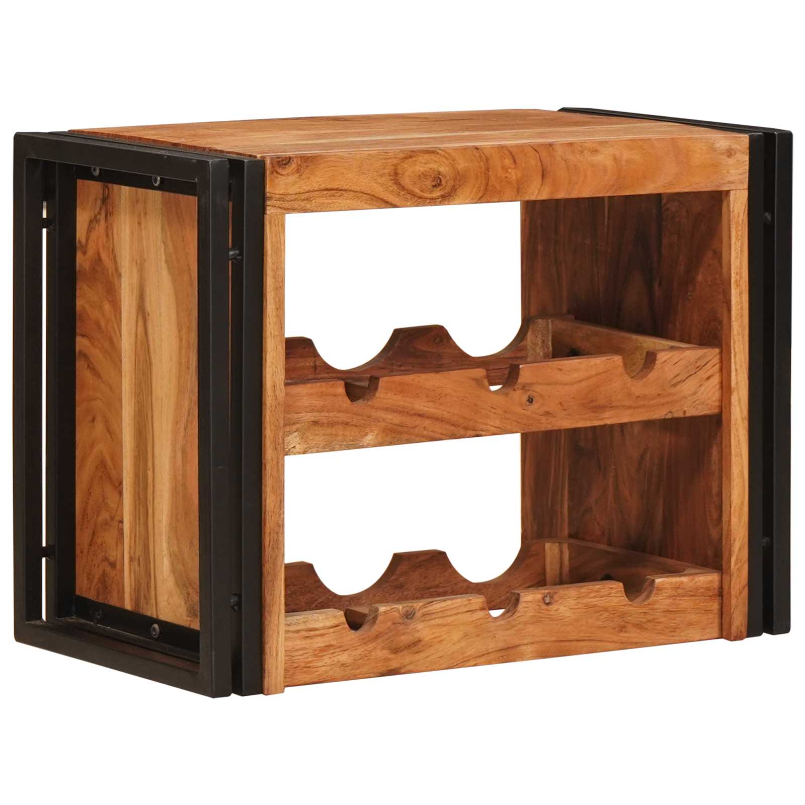 Étagère à vin Marron 60 x 45 x 33 cm Bois d'Acacia Massif - XIOS