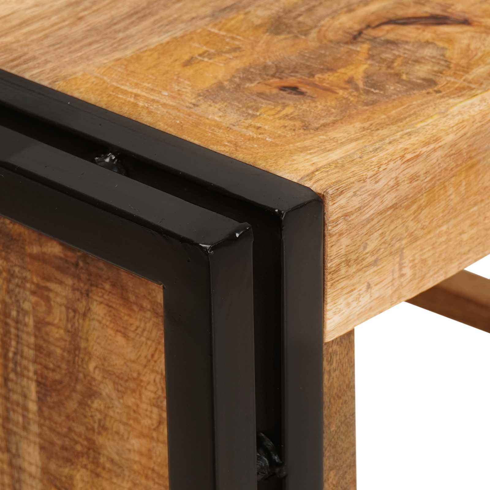 Étagère à vin Marron 80 x 45 x 33 cm Bois de mangue brut solide - XIOS