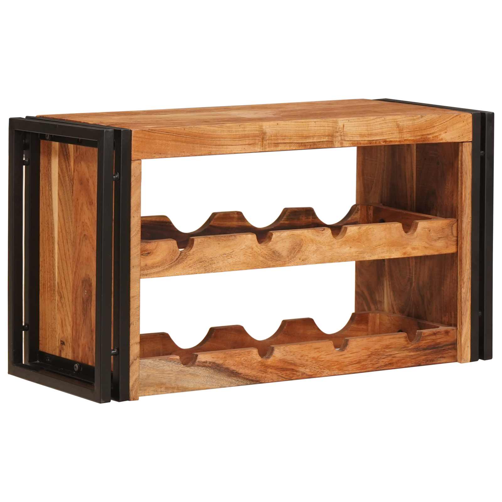 Étagère à vin Marron 80 x 45 x 33 cm Bois d'Acacia Massif - XIOS