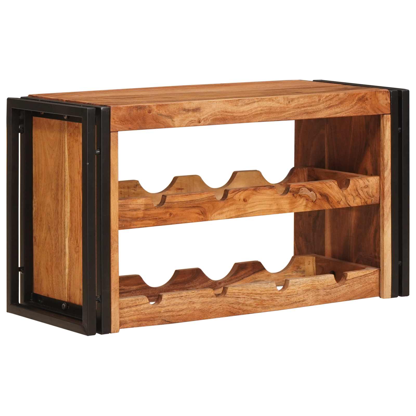 Étagère à vin Marron 80 x 45 x 33 cm Bois d'Acacia Massif - XIOS