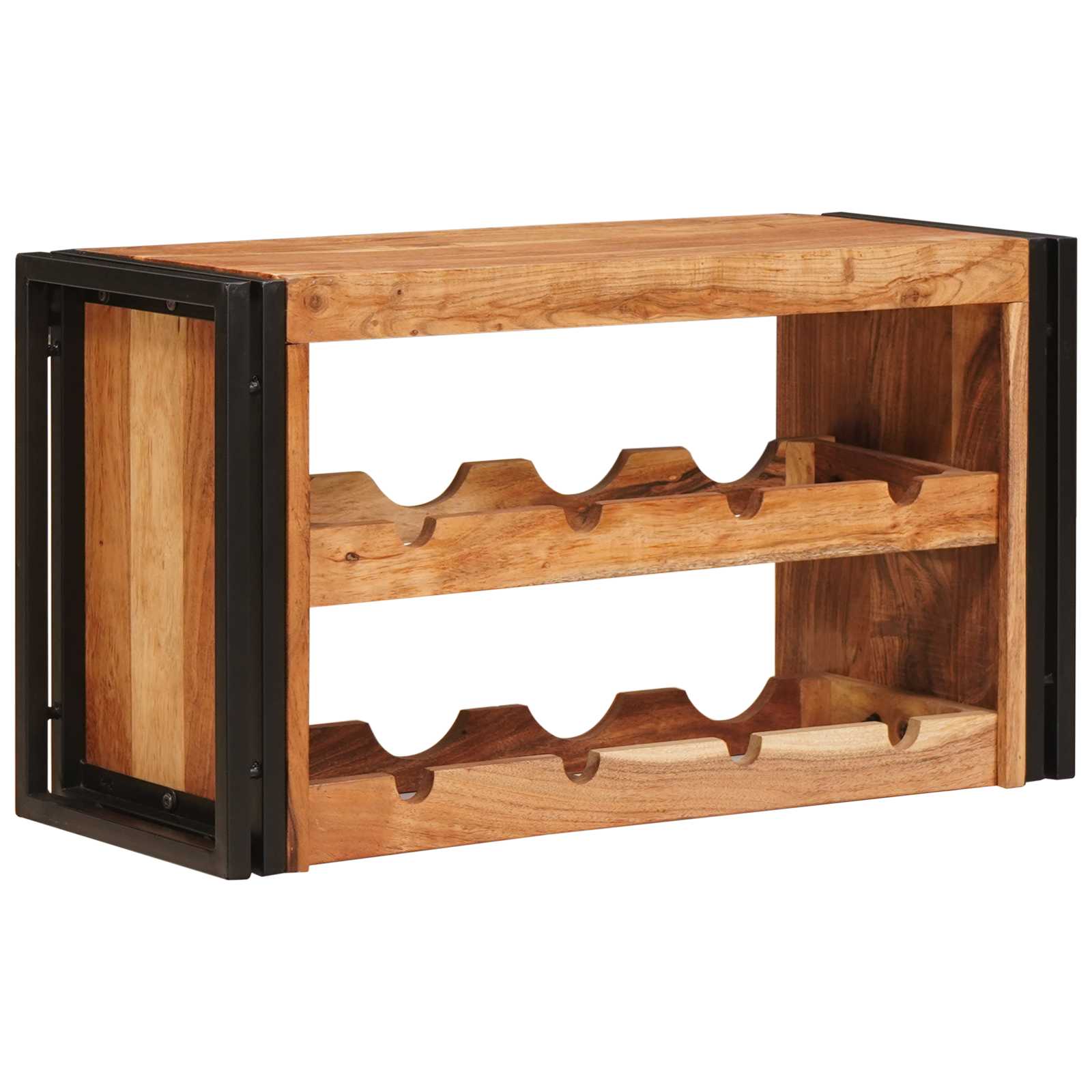 Étagère à vin Marron 80 x 45 x 33 cm Bois d'Acacia Massif - XIOS