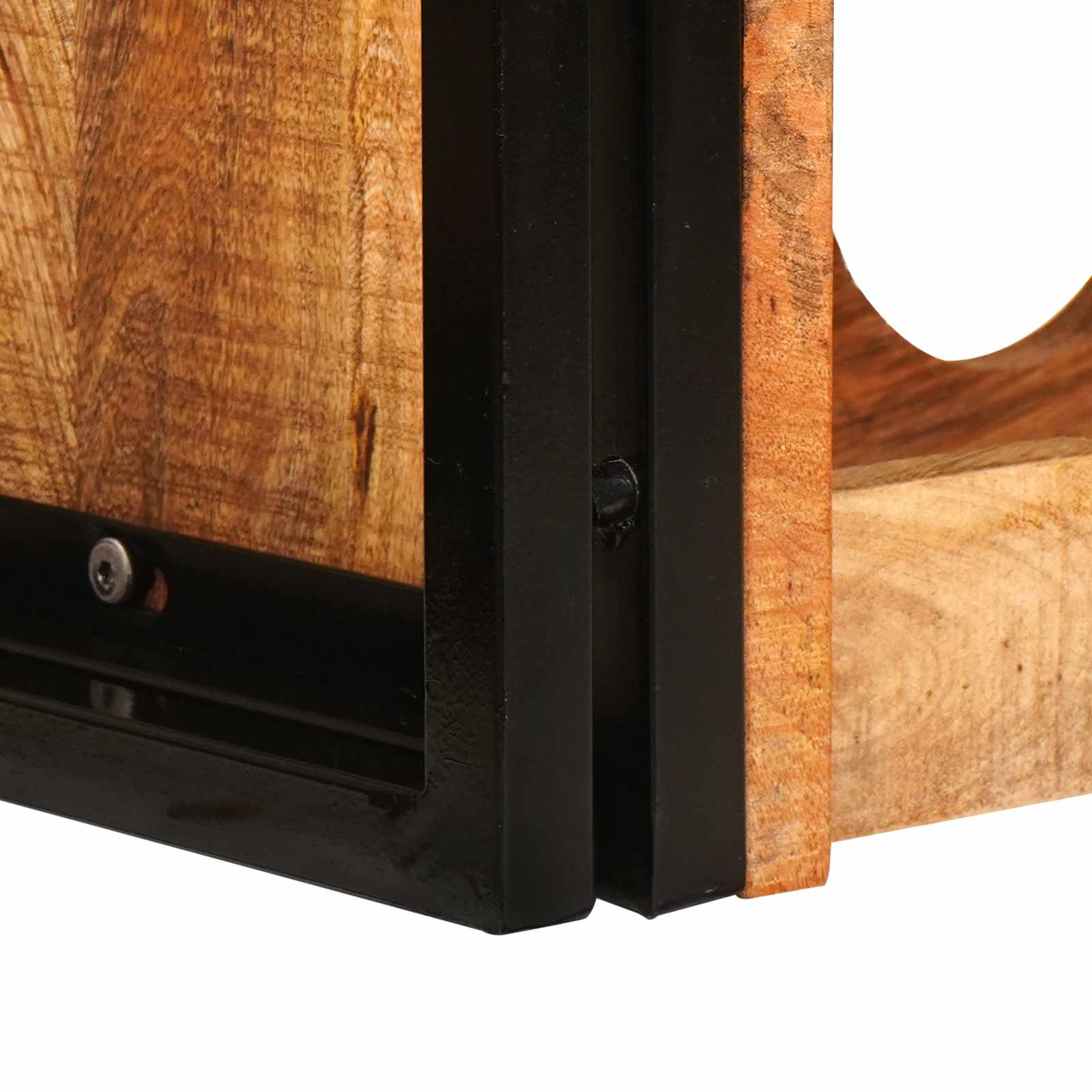 Étagère à vin 100 x 45 x 33 cm Bois de mangue brut solide - XIOS