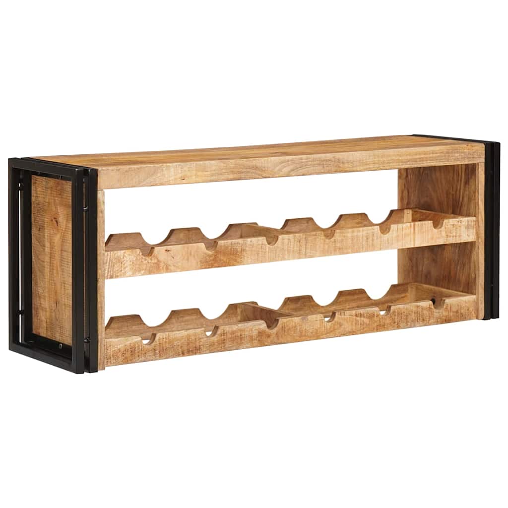 Étagère à vin 100 x 45 x 33 cm Bois de mangue brut solide - XIOS