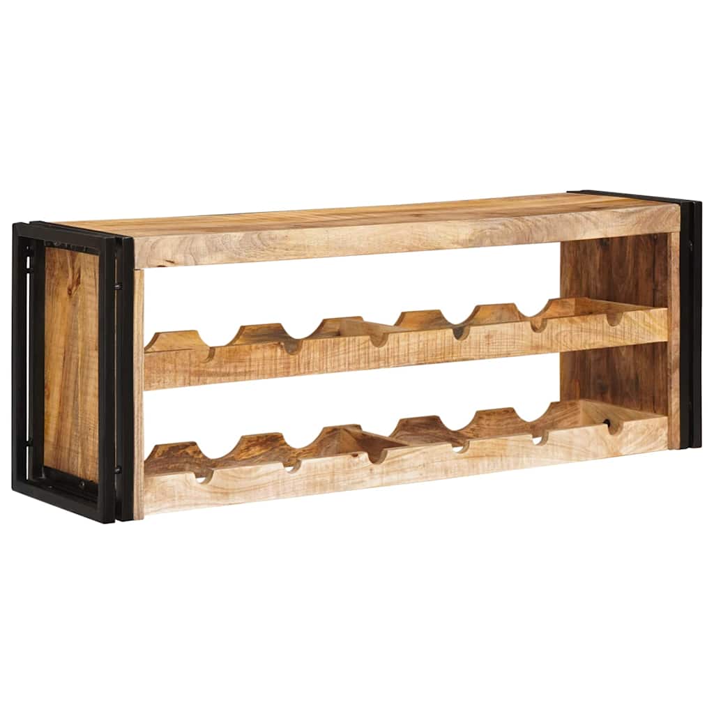 Étagère à vin 100 x 45 x 33 cm Bois de mangue brut solide - XIOS