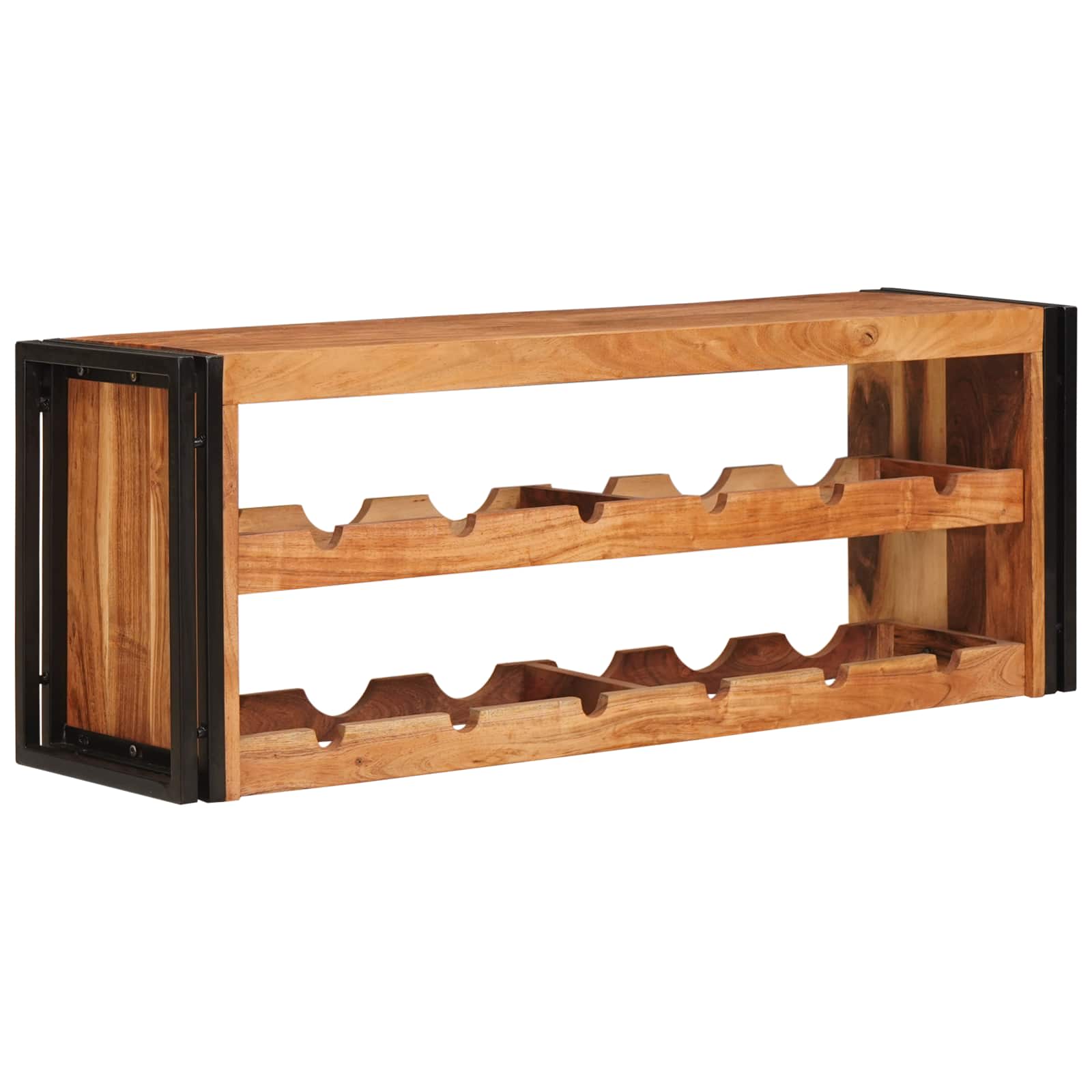 Étagère à vin Marron 120 x 45 x 33 cm Bois d'Acacia Massif - XIOS