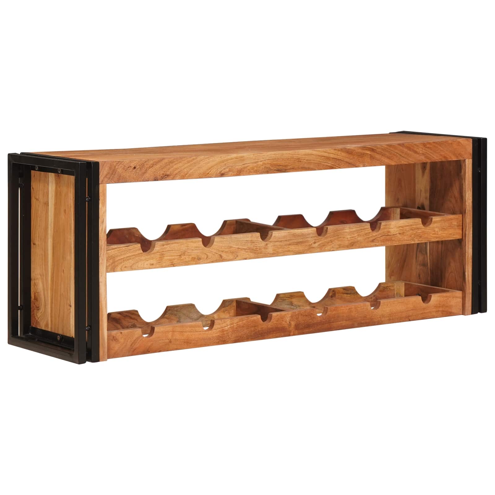 Étagère à vin Marron 120 x 45 x 33 cm Bois d'Acacia Massif - XIOS